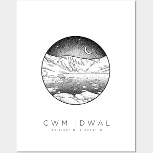 Cwm Idwal - Snowdonia, North Wales Dotwork Posters and Art